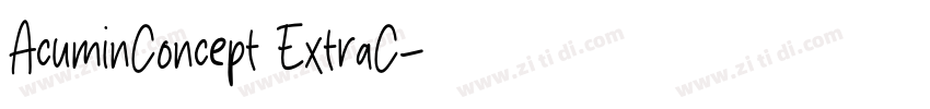 AcuminConcept ExtraC字体转换